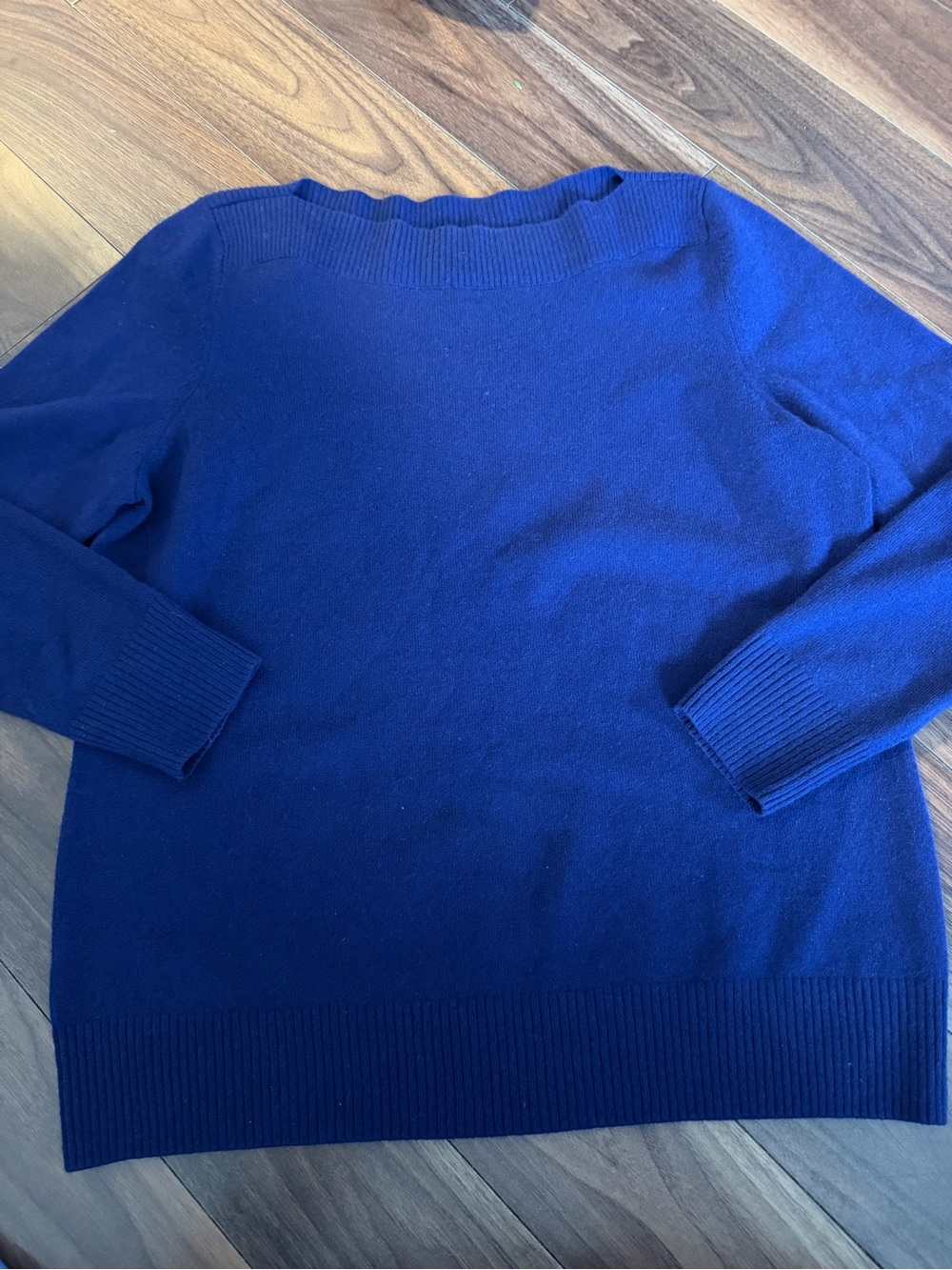 Talbots Royal Blue Pure Cashmere Boatneck Sweater Size XLP